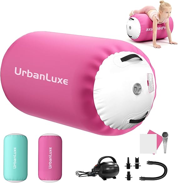Gymnastics Air Roller Inflatable Tumbling, Air Roll Barrel Tumble with Electric Air Pump, for Gymnastics, Balance Training, Backbend Training