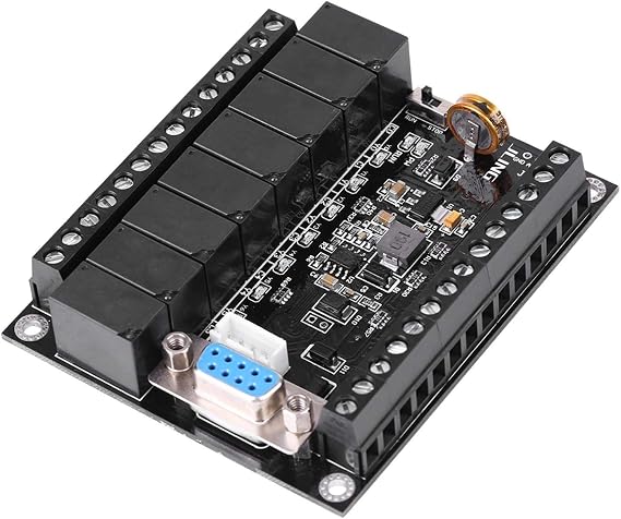 KUIDAMOS Programmable Logic Controller,Industrial Programmable Control Board PLC Controller Kit,Relay Output Module Motor Controller