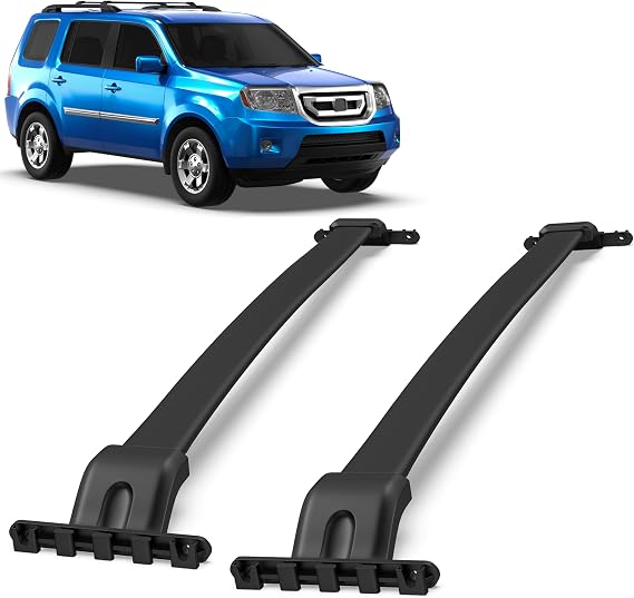 KUIPERAUTO 165lbs Aluminum Roof Rack Cross Bars Compatible for 2009-2015 Honda Pilot with Factory Side Rails Rooftop Luggage Carrier Rack for Bike Canoe Kayak Cargo Box