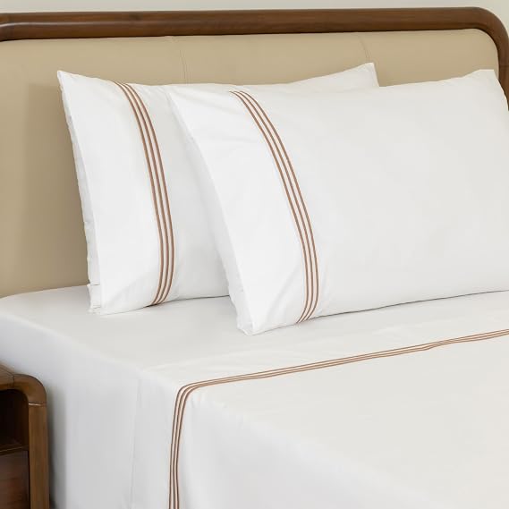 Dreamology Cotton Percale Sheets Full,Cool,100% Cotton Percale Sheets Set