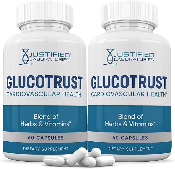 (2 Pack) Glucotrust Advanced Formula 688MG Supplement Pills 120 Capsules