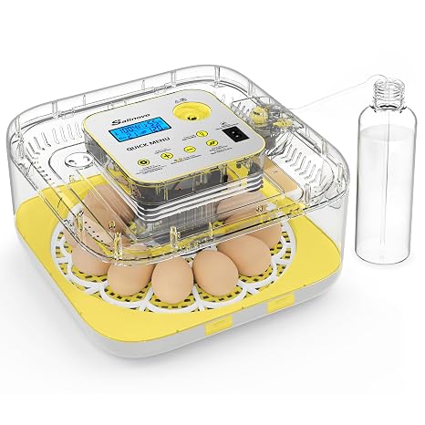 Sailnovo 12 Egg Incubators for Hatching Egg with Auto Humidification | Temperature Control, Automatic Egg Turning,Egg Candler,Incubator for Chicken Duck Quail Eggs,Ideal for Farm, School