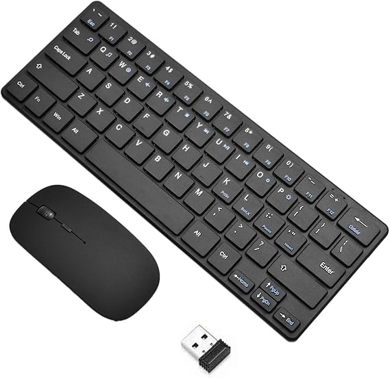 Wireless Keyboard & Mouse Combo - 2.4GHz Silent USB Full-size Keyboard & Mouse Set For PC & Laptops
