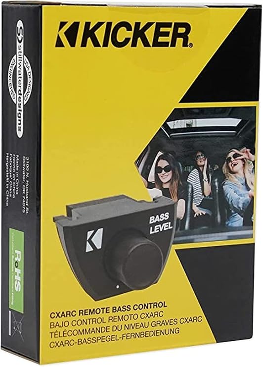 Kicker 46CXARC CXARC Remote Control for Kicker 46CX Series Amps | Dial in low-end from the driver seat, dash-mount convenience, quick amp level adjustment, plug-and-play install