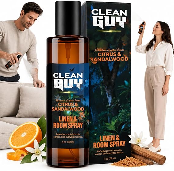 Room Spray for Men, Citrus & Sandalwood Odor Eliminator, 4 oz
