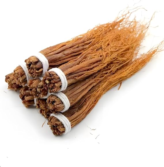 Red Ginseng Root Hairs, Panax Ginseng Tea, Root Beard, 3.52oz | Natural red ginseng root hairs with a rich, earthy aroma, ideal for brewing tea, herbal soups, and traditional recipes.