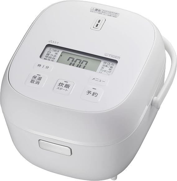 Tiger Thermos JBS-A055WM Rice Cooker, 3-in-1 Living Alone, Far Infrared Black, Extra Thick Pot, Low Temperature Cooking, Baking, Frozen Rice, Quick Cooking, Microphone, Matte White