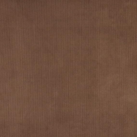 Brown Thin Solid Corduroy Striped Upholstery Velvet Fabric - SKU: Brayden Sable