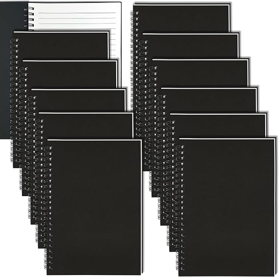 12Pack Spiral Notebook, 5.7x8.3 Small Notebooks for Work 120Page Note Pads