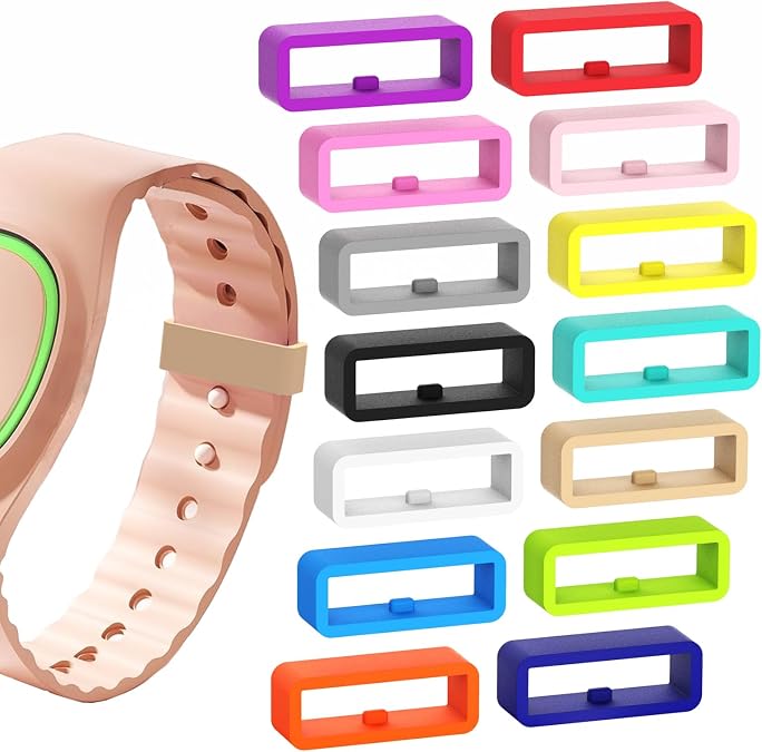 Magic Band Fastener Rings Compatible with Disney MagicBand +, MagicBand 2.0 & More Silicone Secure Loop Holder, Non-Slip Watch Strap Protectors, Colorful Replacement Accessories