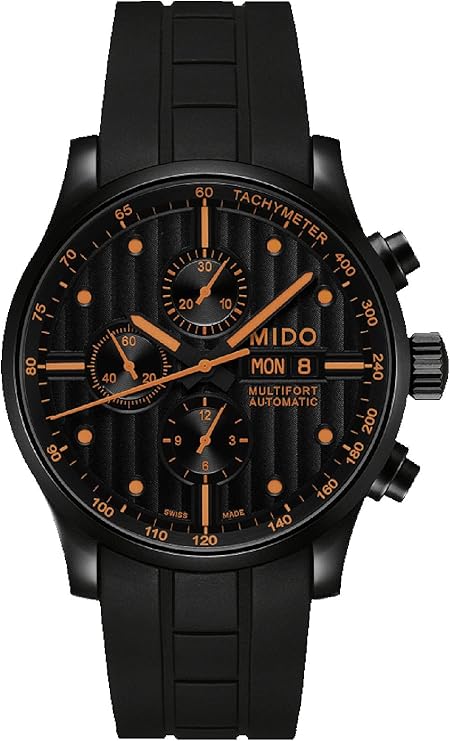 MIDO Multifort Chronograph - Swiss Automatic Watch for Men - Black Dial - Case 44mm - M0056143705101