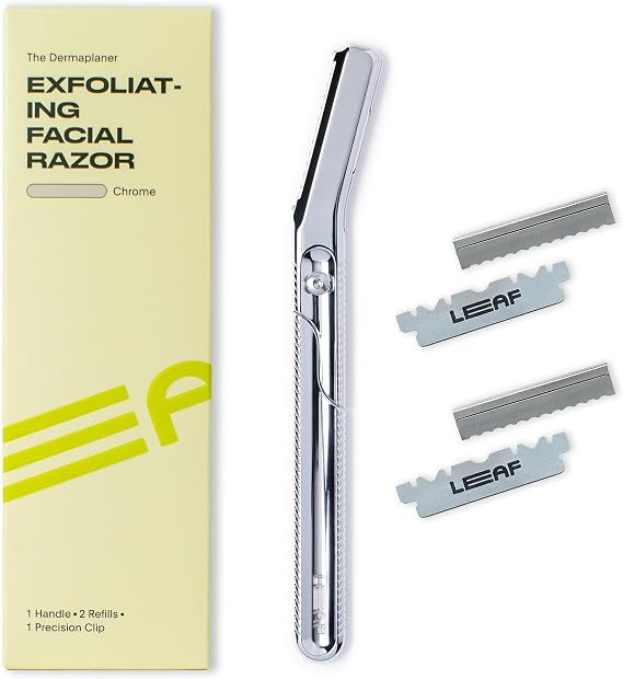 Leaf Shave | The Leaf Dermaplaner, Rose Gold - Eco-Friendly Face Razor and Exfoliating Tool