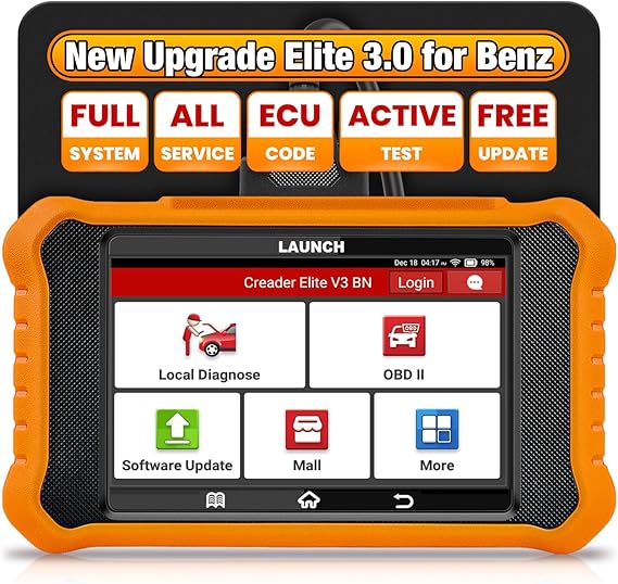 2026 LAUNCH Creader Elite V3.0 fit for Mercedes-Benz MB Sprinter Maybach Bi-Directional Scan Tool, OBD2 Scanner, Full System Diagnostic, All Reset Service, ECU Code, Auto Vin, Lifetime Free Update