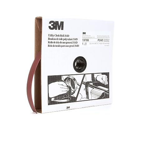 3M Utility Cloth Roll, 314D, P240 J-Weight, 1 in x 50 yd