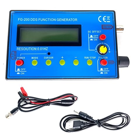 FG-200 DDS Function Signal Generator 0.01Hz -500Khz Frequency Counter Signal Source Module Sine+Square+Sawtooth Waveform