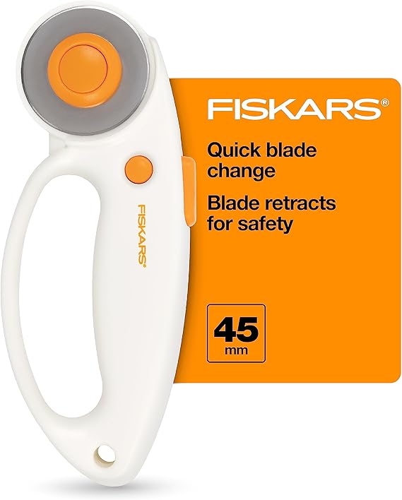Fiskars 45mm Loop Rotary Cutter for Fabric, Arts, Crafts, Sewing