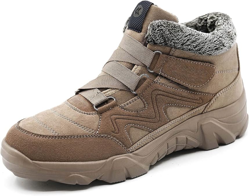 Men's Slip On Walking Sneakers Comfortable Hiking Fashion high top Boots...