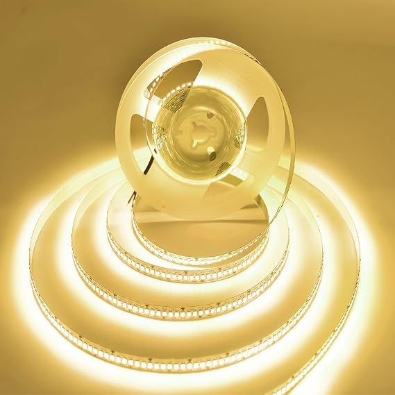 LED Strip Lights SMD 5730 DC12V 16.4Ft Non-Waterproof IP21 Warm White 3500K | Dimmable 5630 Upgraded 600 LEDs 28000LM Super Bright LED Light/ 3 Times Brightness Than SMD3528 LED/ Indoor Kitchen Cabinet