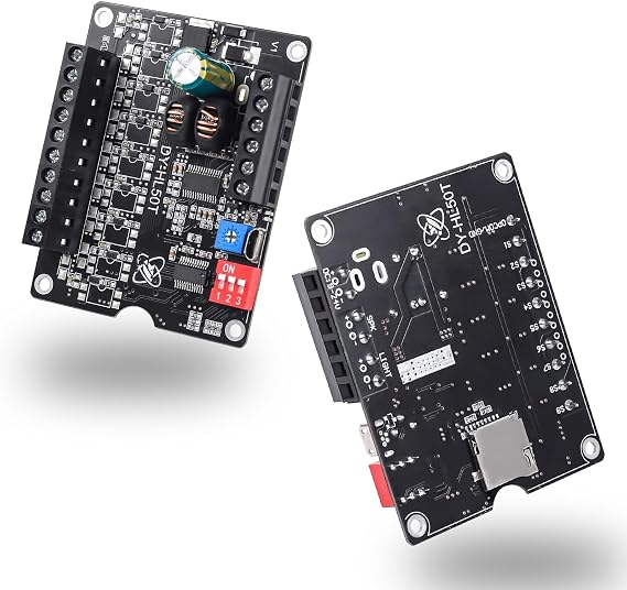 1 Pc 60W Voice Playback Module Support TF Card(32GB Max), PEMENOL DC 9-24V Sound Module Music Player Voice Broadcast Device Support Sound and Light Alarm for Home Alarm Voice Broadcast Module
