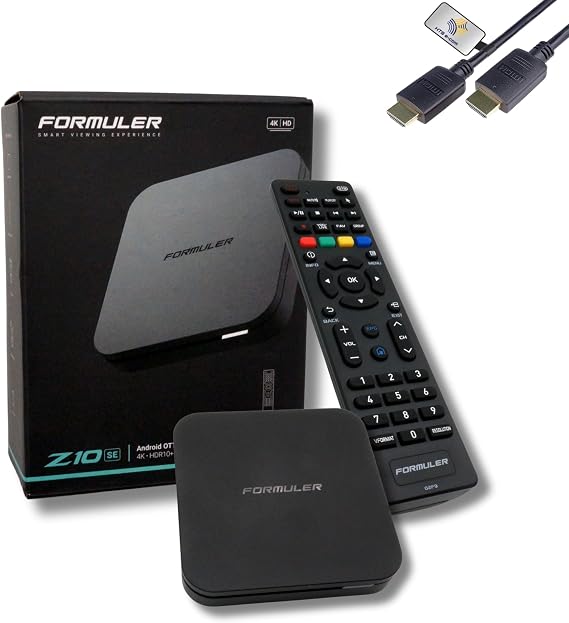 Formuler Z10 SE 4K Android 10 OTT Media Player MYTVOnline2 HTS eCom HDMI Widevine L1 Smart Android TV Box UHD HDR10+ H.265 10Bit 60fps 2GB RAM/4GB eMMC WLAN NAS Client IR Remote USB