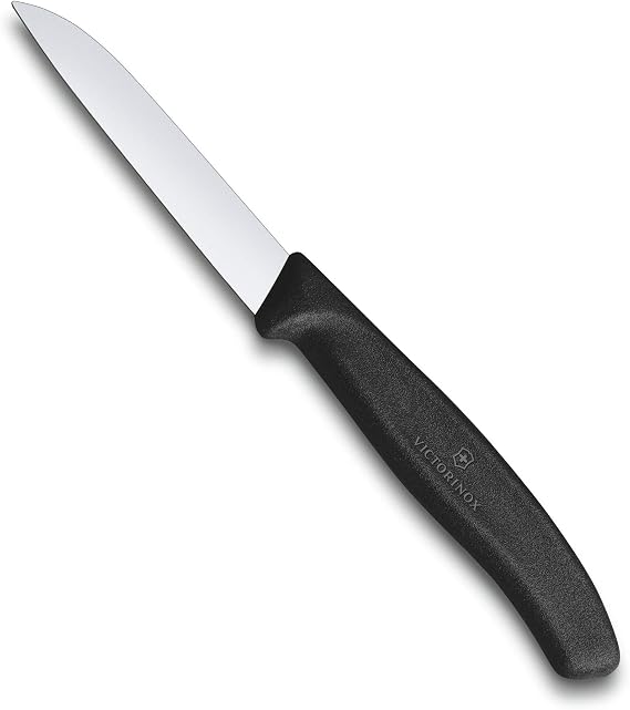 Victorinox 6.7403 SwissClassic 8cm Flat Paring Knife, Black