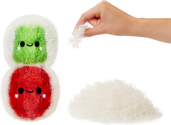 Fluffie Stuffiez Holiday Snowman Small Collectible Feature Plush, Surprise Reveal Unboxing with Huggable ASMR Fidget DIY Fur Pulling, Ultra Soft Fluff