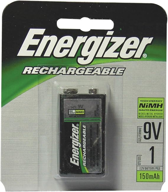 Energizer Rechargeable 9V Ni-MH Battery, 175 mAh