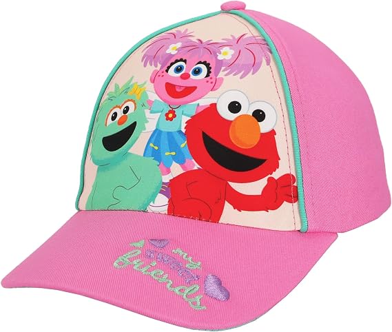 Sesame Street Baseball Cap, Toddler Hats for Boys & Girls Ages 2T-4T, Adjustable Kids Baseball Caps