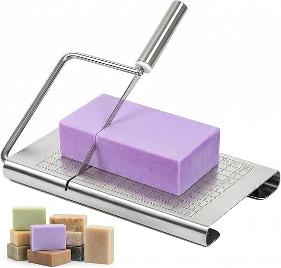 Soap Cutter Kit for Soap Making - Stainless Steel Soap Slicer Machine with Scale | Soap Cutting Tool Professional for DIY Handmade Soap and Candle, Cheese, Butter, DIY Making Cutting Tool