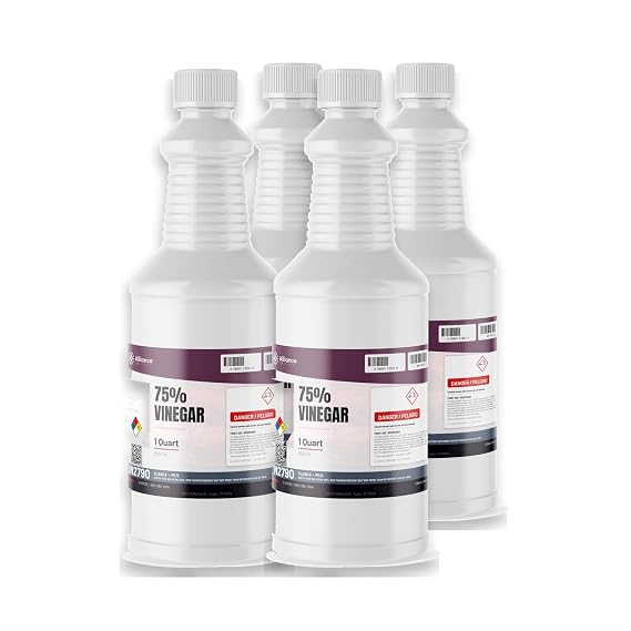 Alliance Chemical 75% Vinegar - 4 Quarts - Concentrated Acetic Acid for Cleaning and Descaling