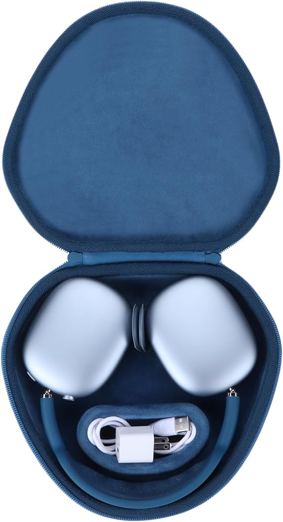 Hard Carrying Case with Sleep Mode Replacement for Apple AirPods Max Wireless Over-Ear Headphones Dark Blue