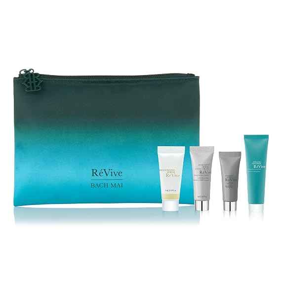 ReVive Skin Care GWP, 4-Piece Travel Set - MSG Melting Cleanser 15ml & Brightening Serum 5ML & INTENSITE CRM LUSTRE NIGHT 5ML & INTENSITE LES YEUX 3ML