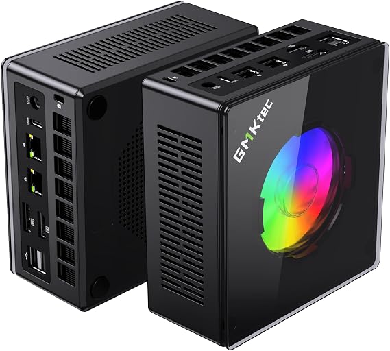 GMKtec Full Spec Edition NucBox K11 Mini pc GMKtec Mini pc AMD Ryzen9 8945HS 64G+1T Windows11 Pro Mini pc Basic Clock MAX5.4G DDR5 PCIe 4.0 M.2 2280 WiFi 6 BT5.2 Oculink x1 2.5Gbps LAN Oculink Mini PC