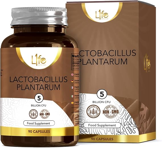 LN Lactobacillus Plantarum | 90 L-Plantarum Capsules - 5 Billion CFU High Strength per Serving | Lactobacillus | Non-GMO, Gluten & Allergen Free | Made in the UK