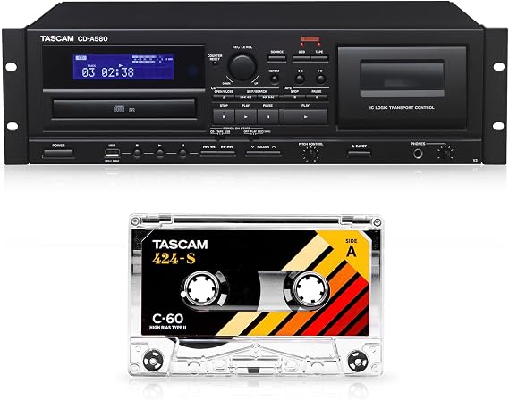 TASCAM Rackmount Recorder Combo (CD-A580) + Studio Cassette Tape