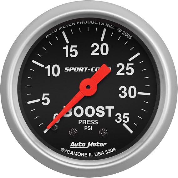 Auto Meter 3304 Sport-Comp Mechanical Boost Gauge 2.3125 in.