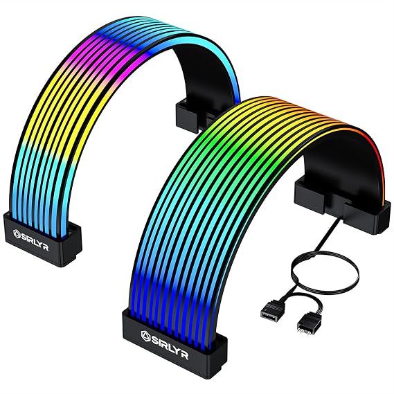 Sirlyr Black ARGB Sleeves for GPU/ATX Cables, 8Pin/12VHPWR & 24Pin