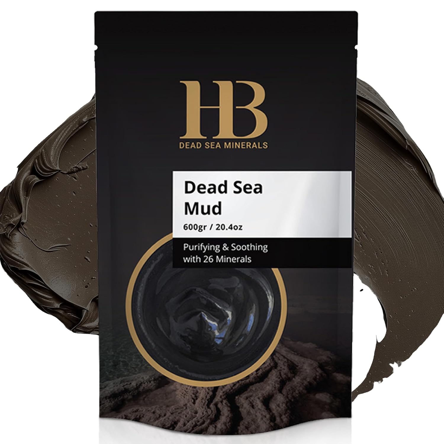 hb dead sea minerals body scrub 600 g dead sea mineral mud for exfoliating body with sea salt - exfoliating spa mud with minerals and argan oil skincare beauty body care foot scrub