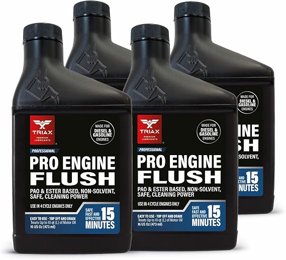 TRIAX Pro-Engine Flush - Oil-Based Flush - Engine Safe (16 oz - 4 Pack)