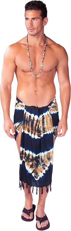 1 World Sarongs Mens Tie Dye Sarong
