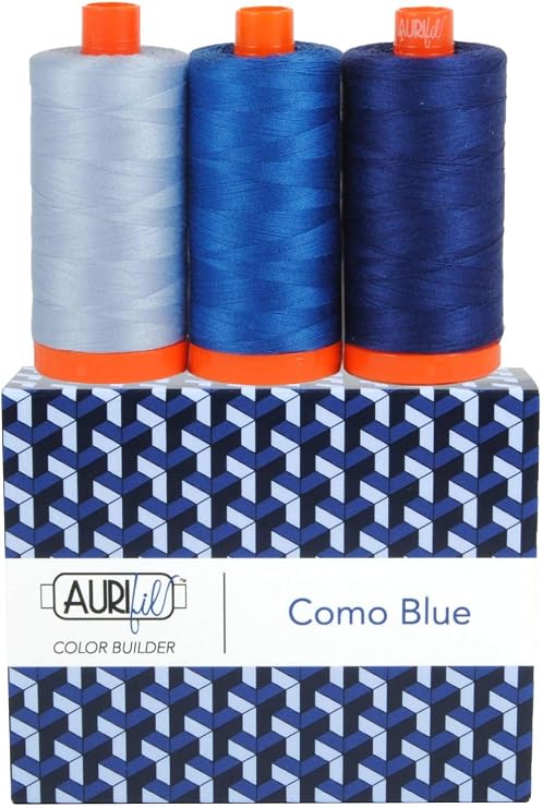 Aurifil Thread Blue CB Como 3pc