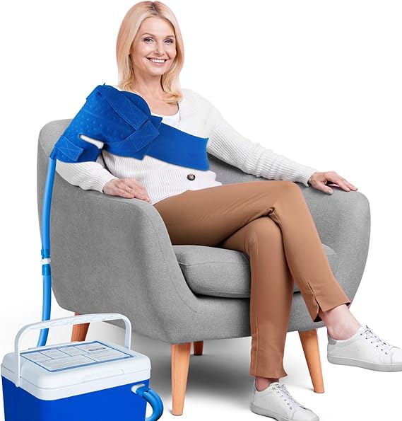 Ice Machine for Shoulder After Surgery, Timing Cold Therapy Machine, Cryotherapy Universal Shoulder Ice Therapy System for Knee, Leg, Back, Hip Post-Surgery Care Recovery Freeze Kit Cooler Pain Relief