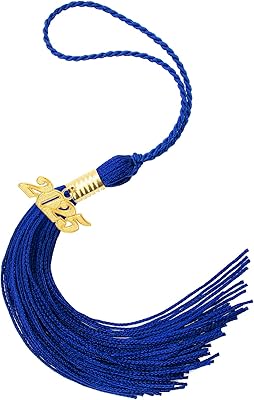 2025 Tassel 1PC,Graduation Cap Tassels Charm for 2025 Grads,2025 Tassel with 2025 Year Gold Date Charms for Graduate Parties Ceremonies Souvenir,Graduation Hat Decoration 9 Navy