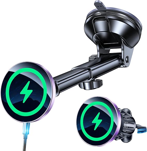 Coolpow 15W Magsafe Car Mount Charger Magnetic Phone Holders for Your Car