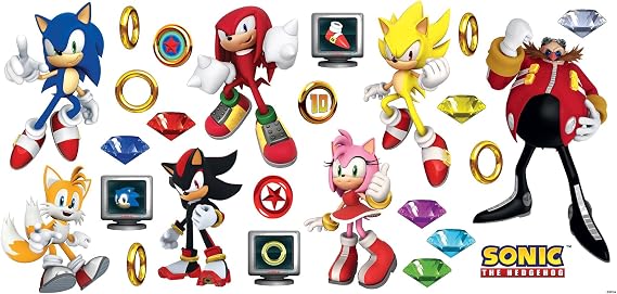 Sonic the Hedgehog Character Peel & Stick Wall Decals by RoomMates