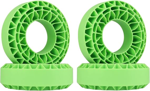 HobbyPark 1.9 Tires Silicone Inserts Foam fit 118-122mm for 1/10 Scale RC Crawler Trucks Wheel Tires, Super Soft, 4pcs (Green)