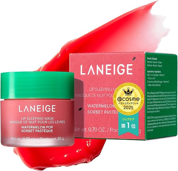 Laneige Lip Sleeping Mask, Watermelon 0.7 oz 20 g, Lip Cream, Lip Balm, Lip Mask, Moisturizing, Korea