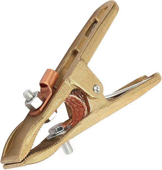 260/300/500A Brass A-shape Ground Welding Earth Clamp Welder Earth Ground Cable Copper Grip Clip Clamp for Welding Machine (500A)