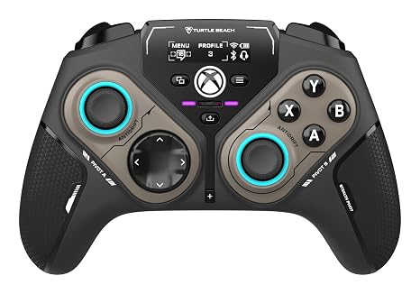 Turtle Beach Stealth Pivot Wireless Smart Game Controller Officially Licensed for Windows PC Rotating Modules, Display Dashboard, Hall-Effect Sticks, Remappable Buttons, Bluetooth, 20-Hour Battery