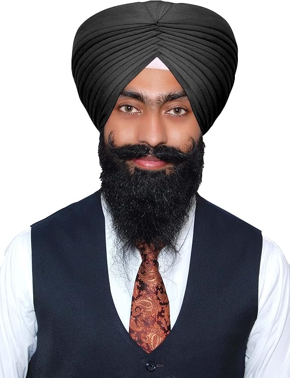 Sharvgun Sikh Turban Patka Indian Sardar Pagri Cotton Punjabi Safa 5 Mtr Black
